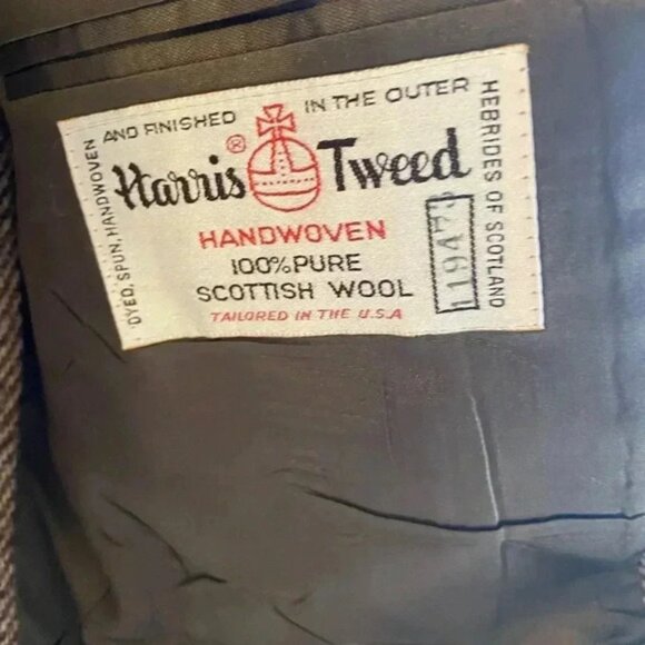 Vintage Adam’s Row Harris Tweed Wool Blazer Jacket Sports Coat Size 42R - Picture 3 of 13